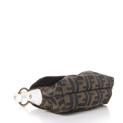 Fendi Zucca Cuoio Lucido Mini Chef Shoulder Bag Tobacco White 3 of 9