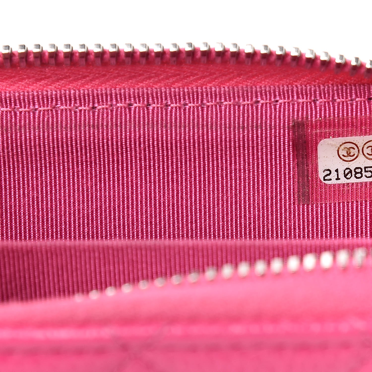 Chanel Caviar Quilted Zip Coin Purse Pink 7 of 8