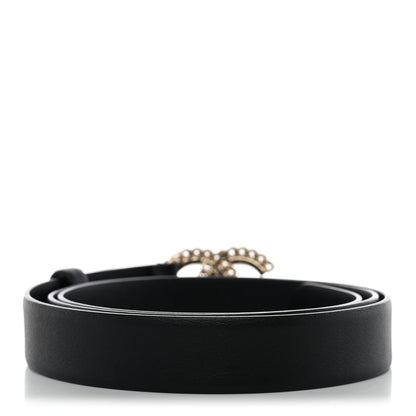 Chanel Calfskin Crystal CC Chain Belt 95 38 Black 2 of 6