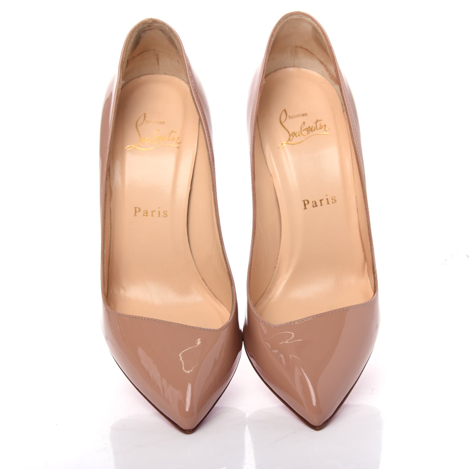 Christian Louboutin Patent Corneille 100 Pumps 36.5 Nude 5 of 10