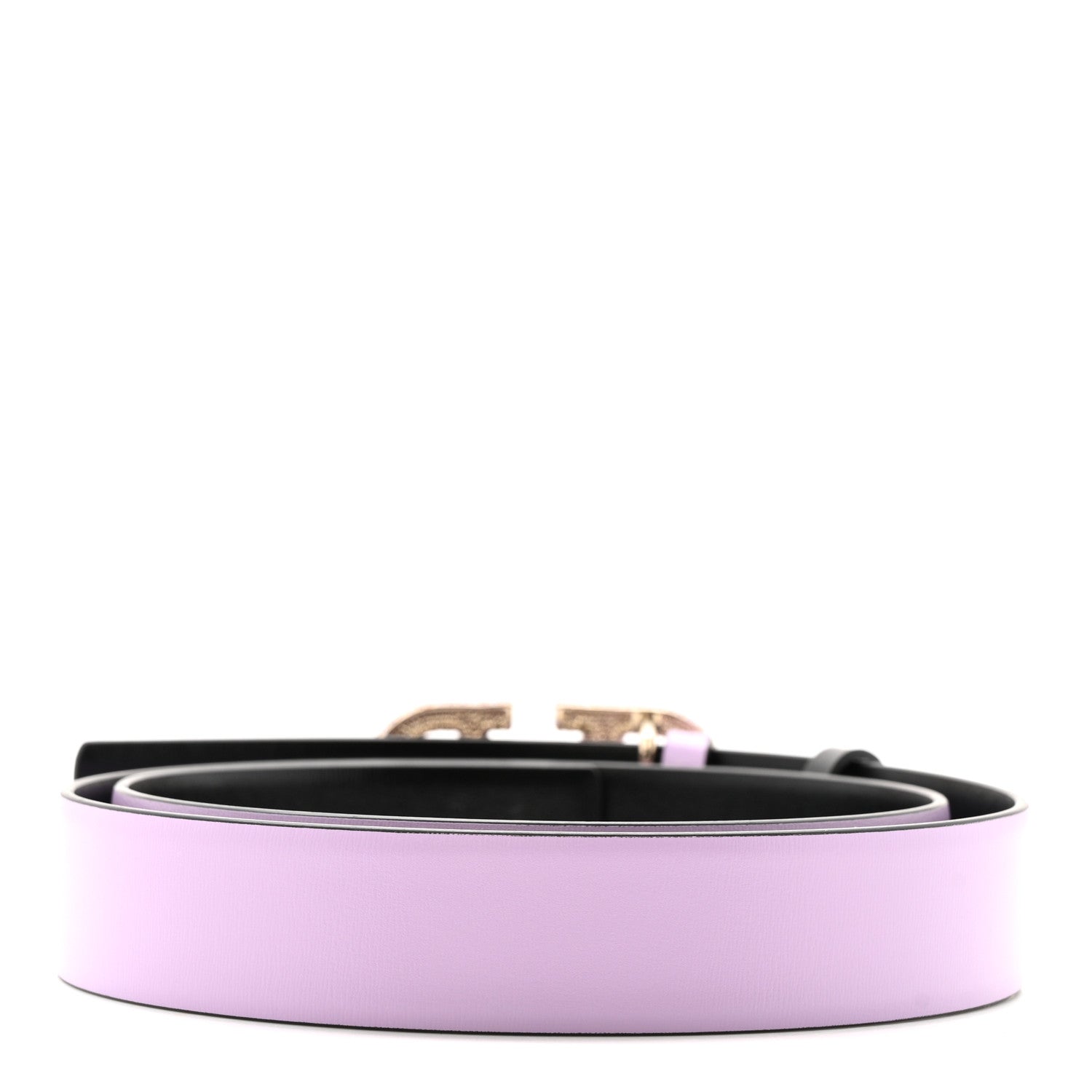 Valentino Garavani ベルト チェーン リボンモチーフ ラインストーン バチ Valentino Garavani Calfskin Crystal VLogo 30mm Reversible Belt 80