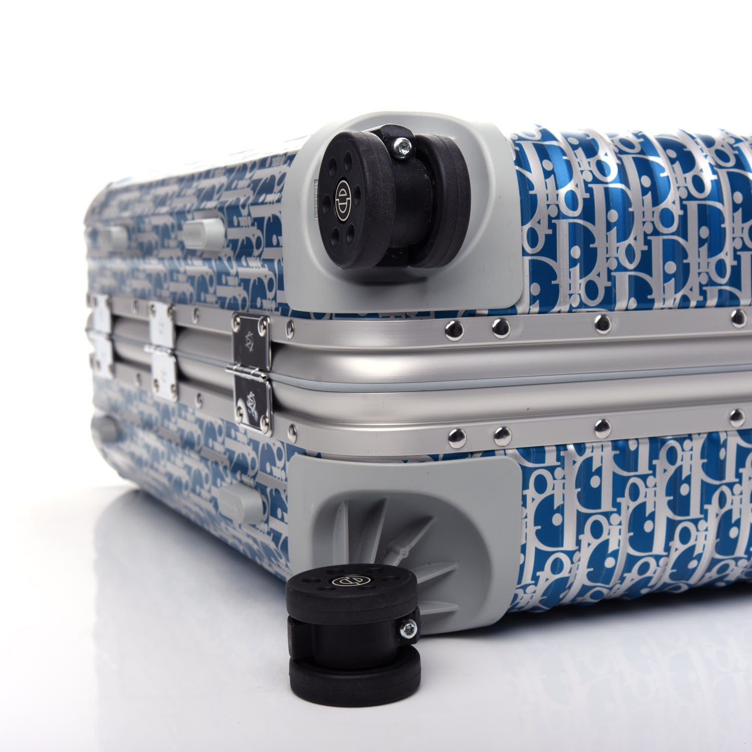 Christian Dior X RIMOWA Aluminum Gradient Cabin Luggage Blue Multi 6 of 11