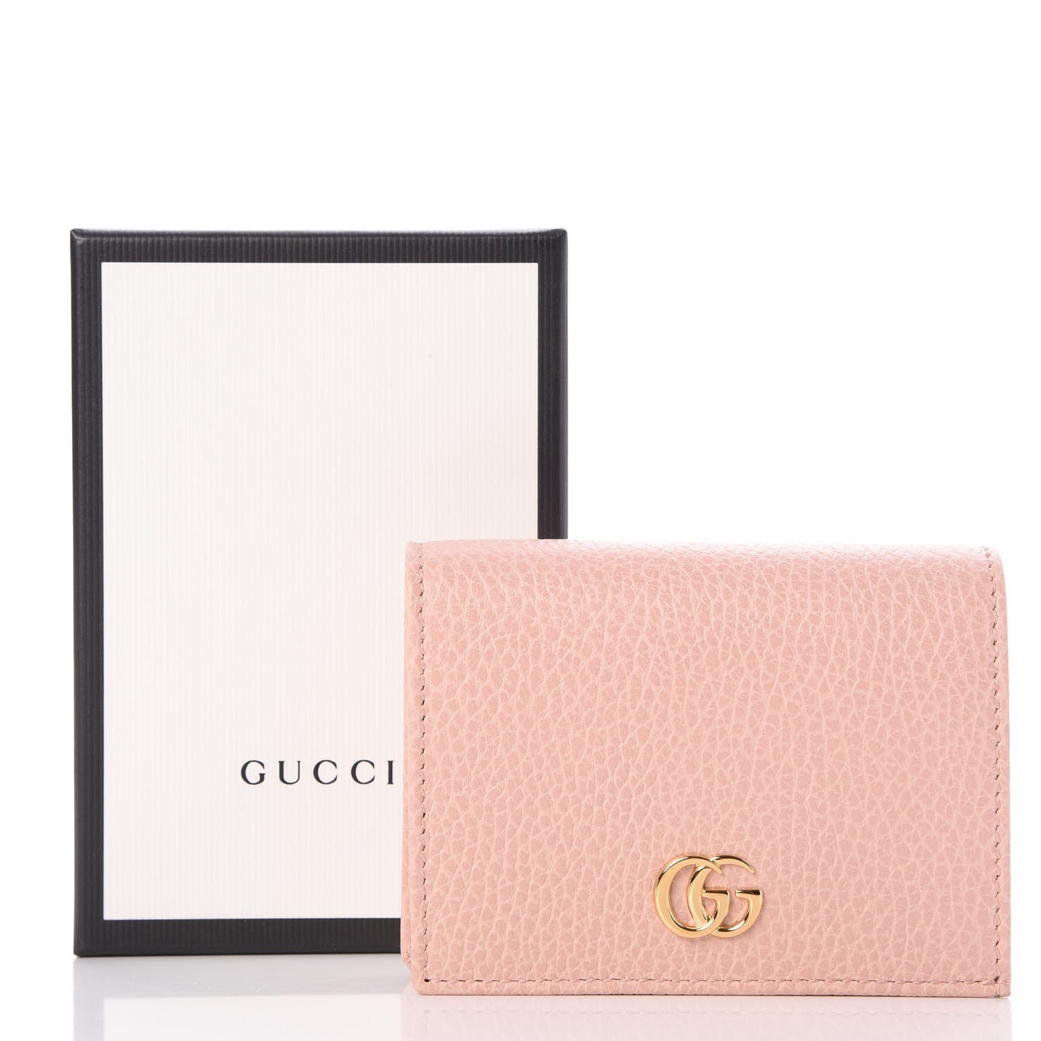 Gucci Dollar Calfskin GG Marmont Card Case Perfect Pink 8 of 8