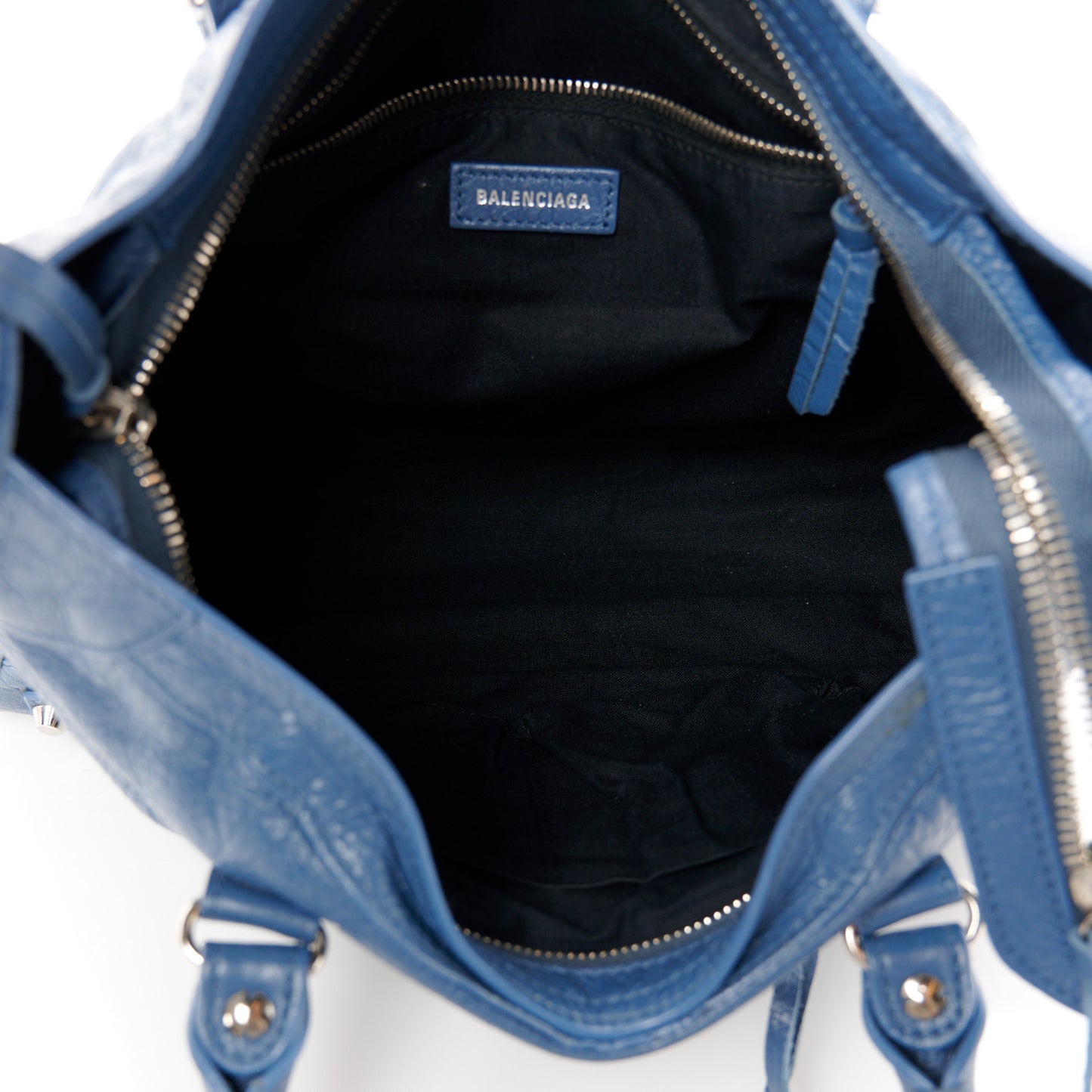 Agneau Classic Silver Hardware S City Denim Blue