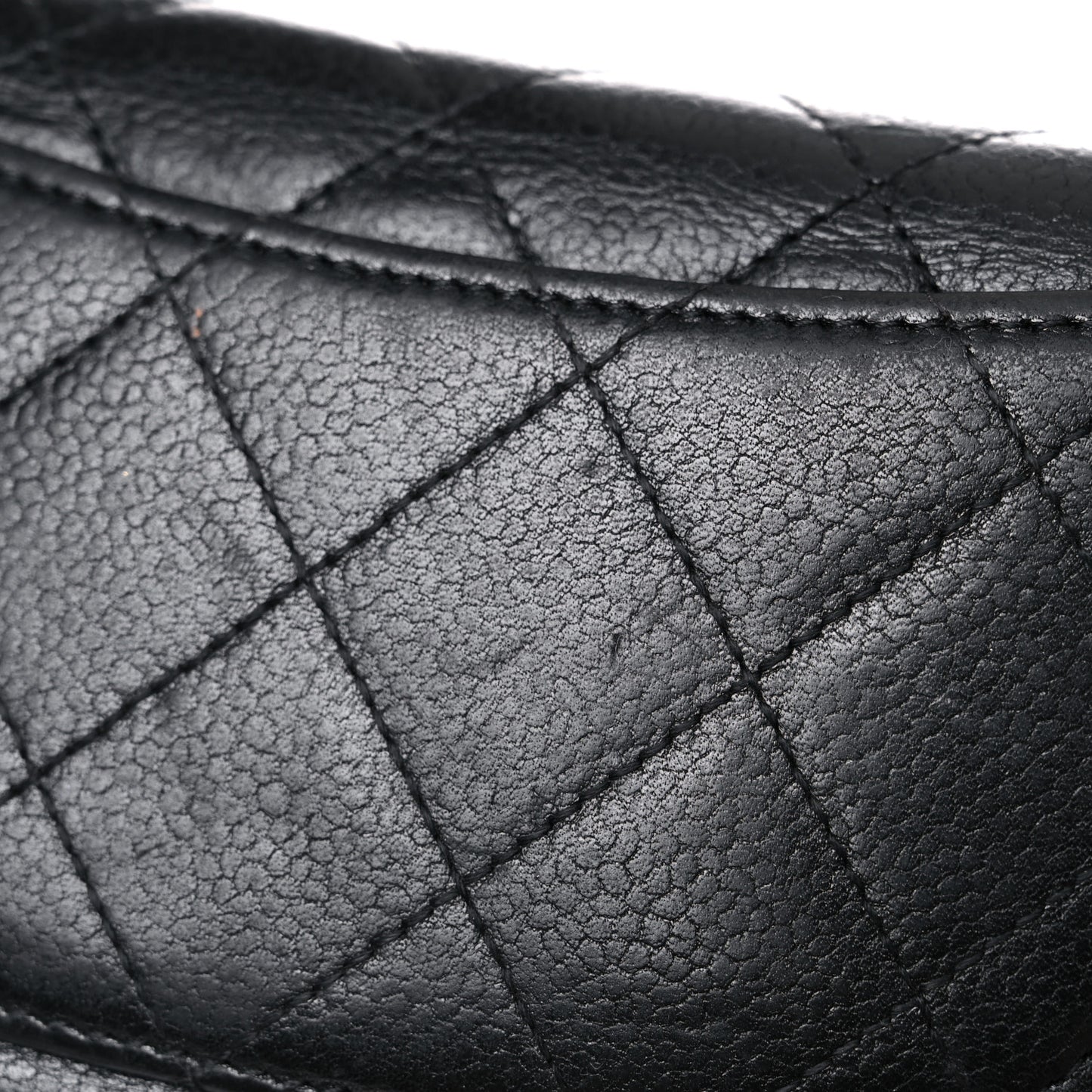 Caviar Quilted Large Flap Wallet Black