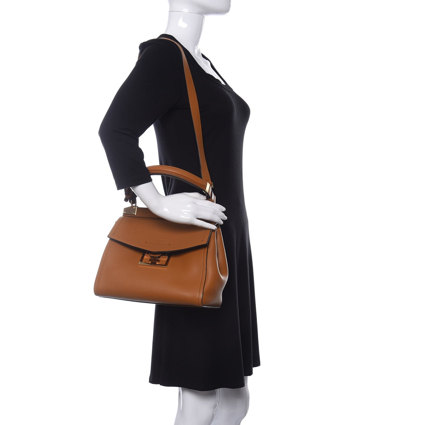 Calfskin Small Mystic Shoulder Bag Desert