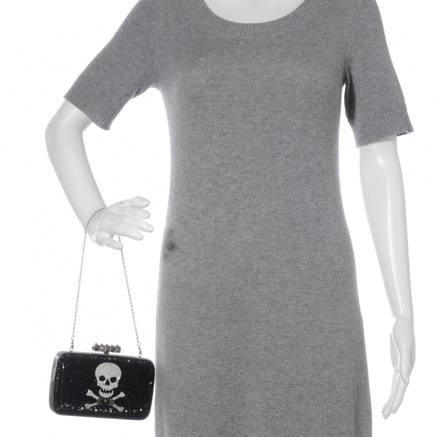 Crystal Skull Pattern Clutch