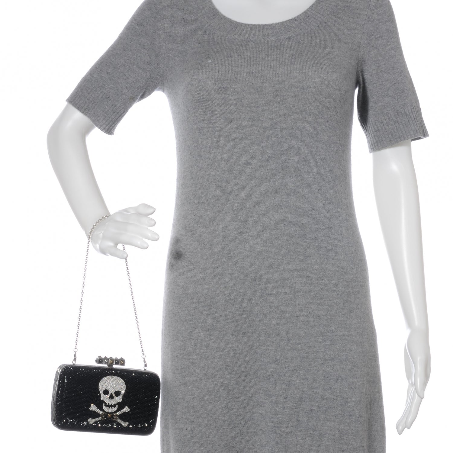 Judith Leiber Crystal Skull Pattern Clutch 2 of 6