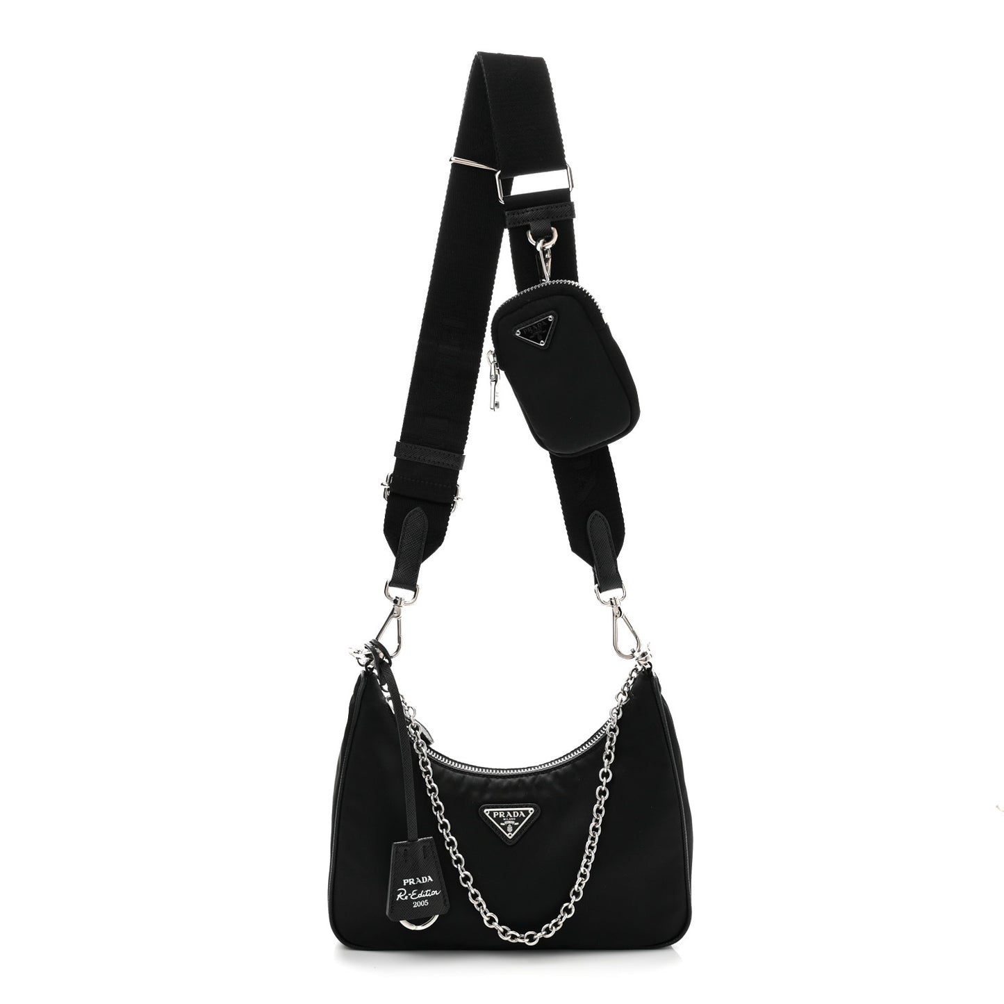 Nylon Re-Edition 2005 Shoulder Bag Black Black