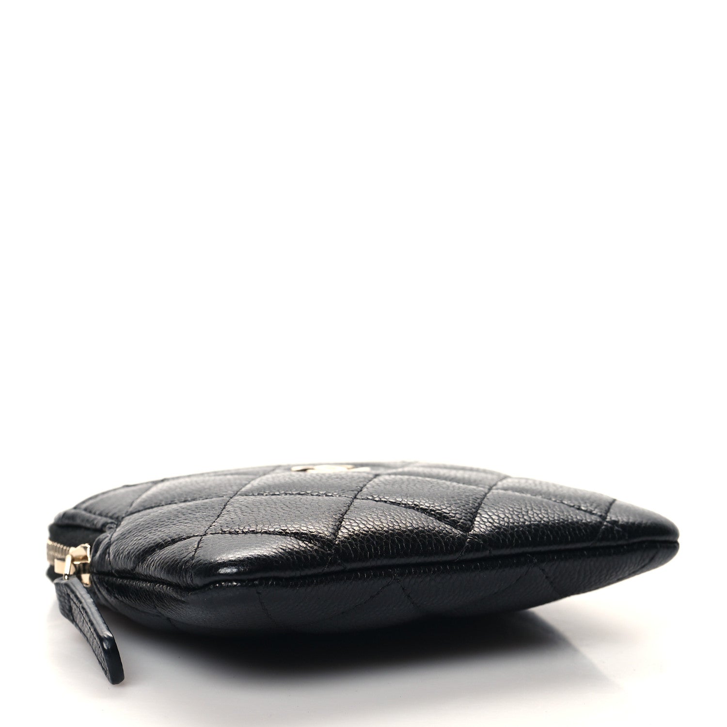 Chanel Caviar Quilted Zip Card Holder Wallet Black 4 of 8