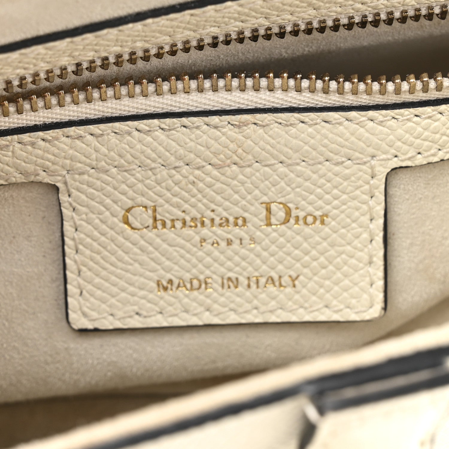 Christian Dior Grained Calfskin Saddle Bag With Strap Latte 6 of 17
