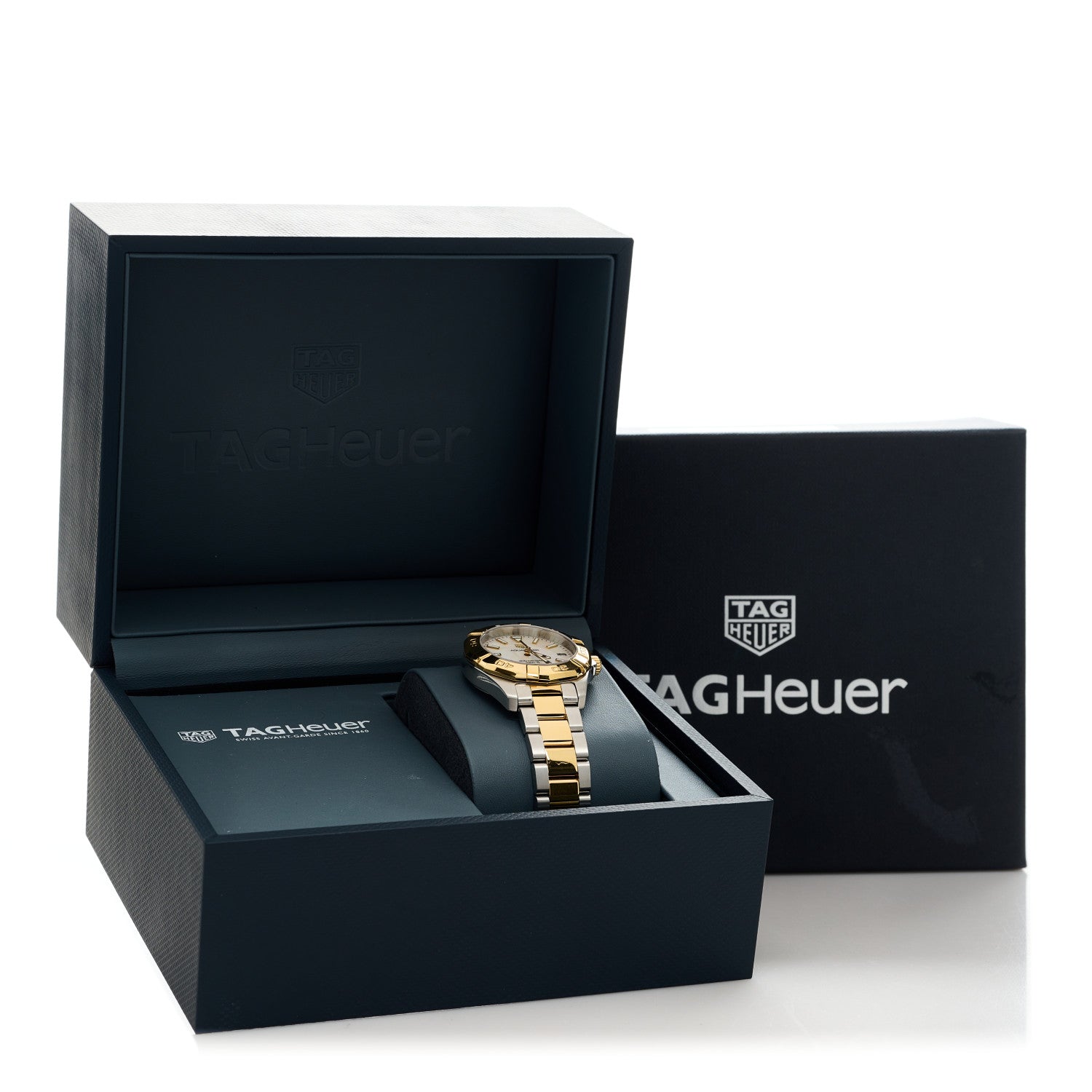 Tag Heuer Stainless Steel 18K Yellow Gold Mother of Pearl 32mm Aquaracer Quartz Watch WBD1320 5 of 5