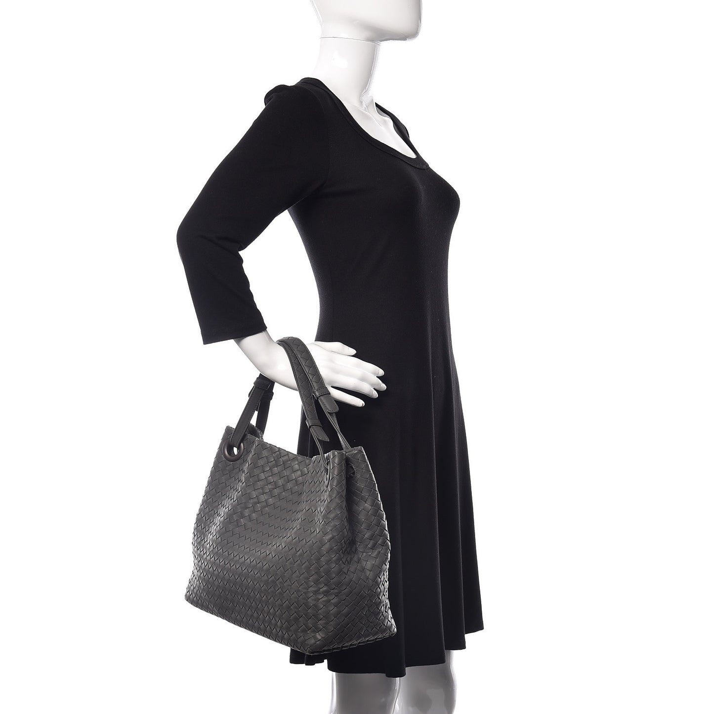 Nappa Intrecciato Garda Bag Grey
