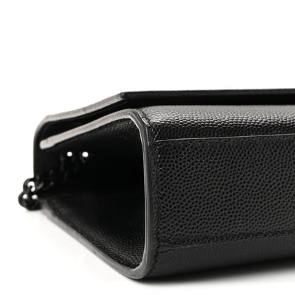 Saint Laurent Grain De Poudre Medium Classic Monogram Monochrome Kate Satchel Black 8 of 9