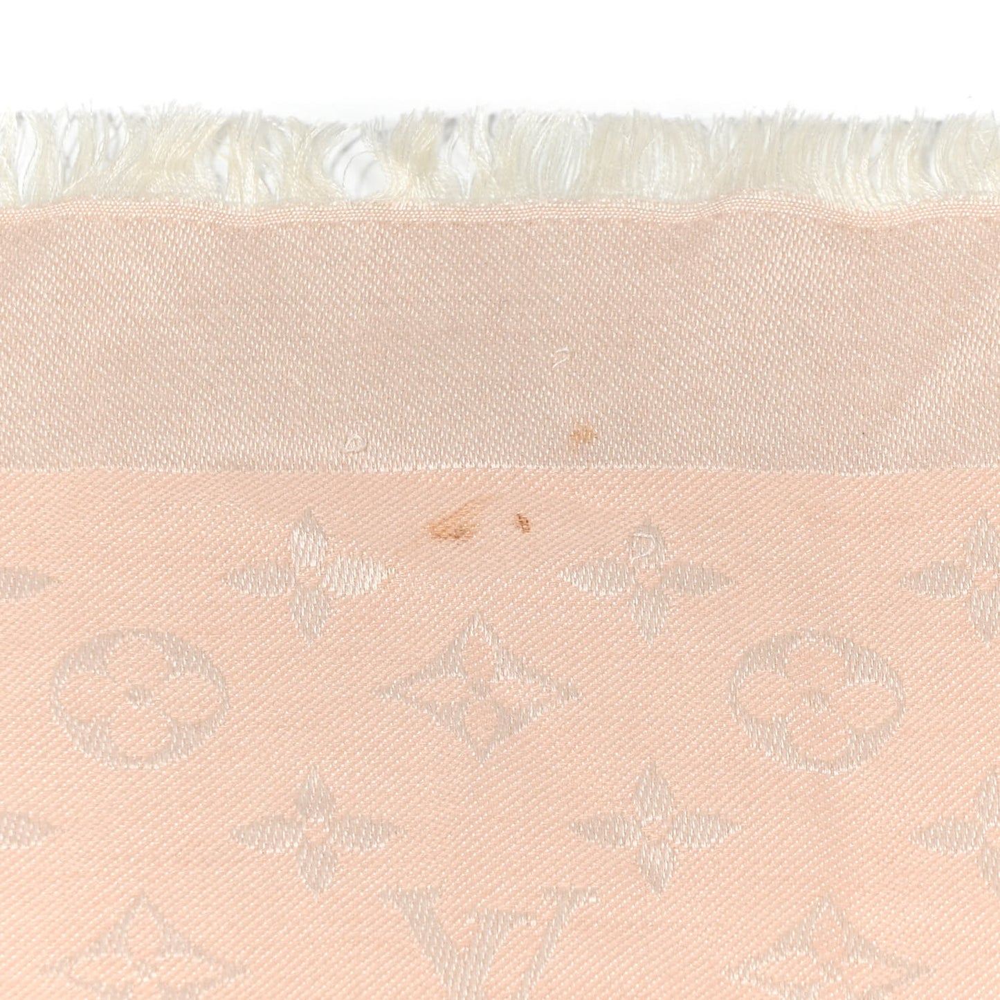 Silk Wool Monogram Shawl Rose