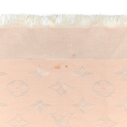 Louis Vuitton Silk Wool Monogram Shawl Rose 4 of 9