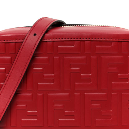 Fendi Vitello Century FF 1974 Embossed Mini Camera Case Fragola 8 of 10
