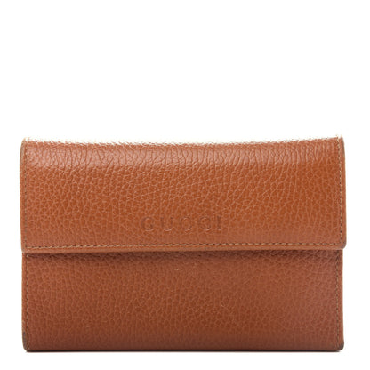 Gucci Deerskin Continental Flap Wallet Brown 1 of 7