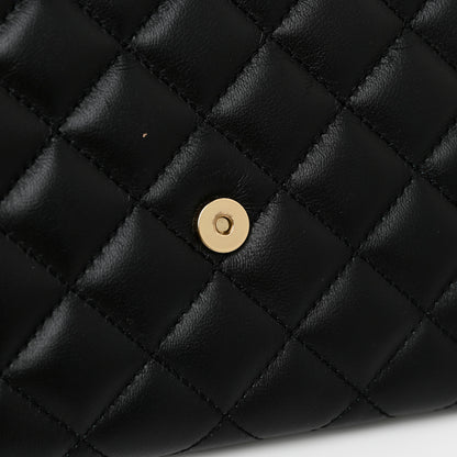 Versace Lambskin Quilted Medusa Wallet On Chain Crossbody Black 18 of 23
