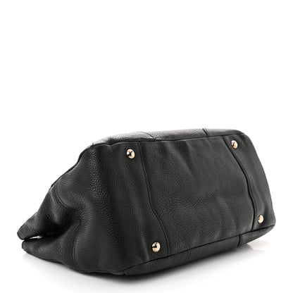 Prada Vitello Daino Tote Black 4 of 9
