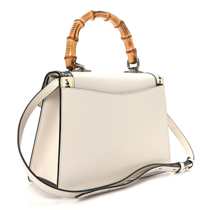 Gucci Calfskin Snakeskin Small Lilith Top Handle Bag White 3 of 10
