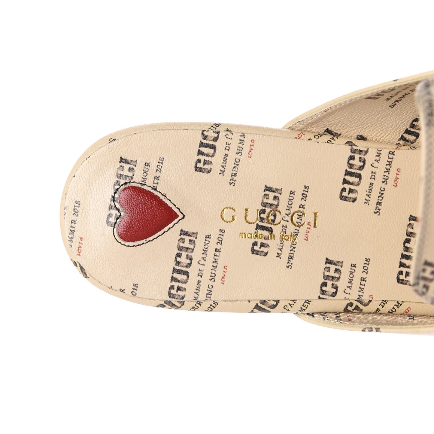 Calfskin Stamp Print Womens Princetown Slippers 40 Soy Black