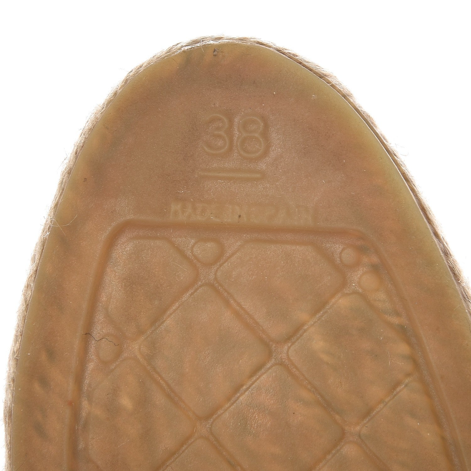 Chanel Iridescent Goatskin CC Espadrille Mules 38 Ivory Black 6 of 10