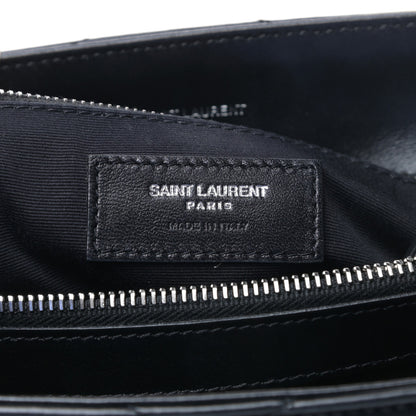 Saint Laurent Calfskin Y Quilted Monogram Medium Loulou Chain Satchel Black 6 of 8