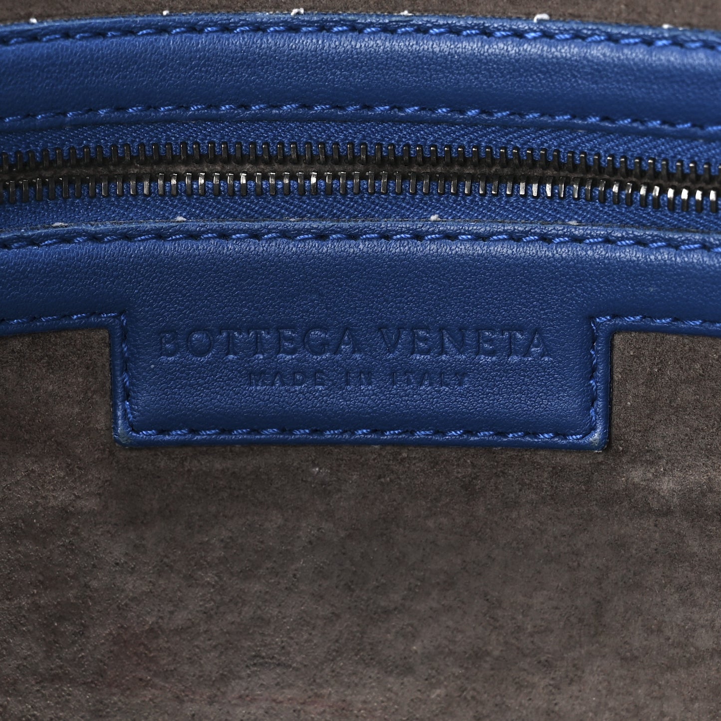 Nappa Intrecciato Nodini Crossbody Messenger Blue