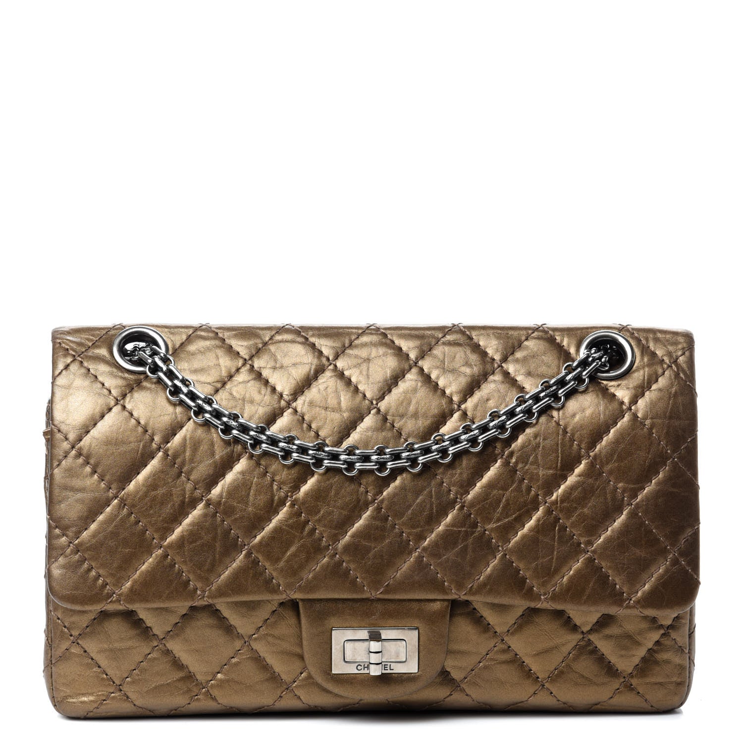 Chanel Metallic Aged Calfskin 2.55 Reissue 226 Flap Bronze 1 of 11