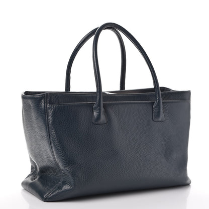 Chanel Deerskin Cerf Executive Shopper Tote Dark Blue 3 of 10