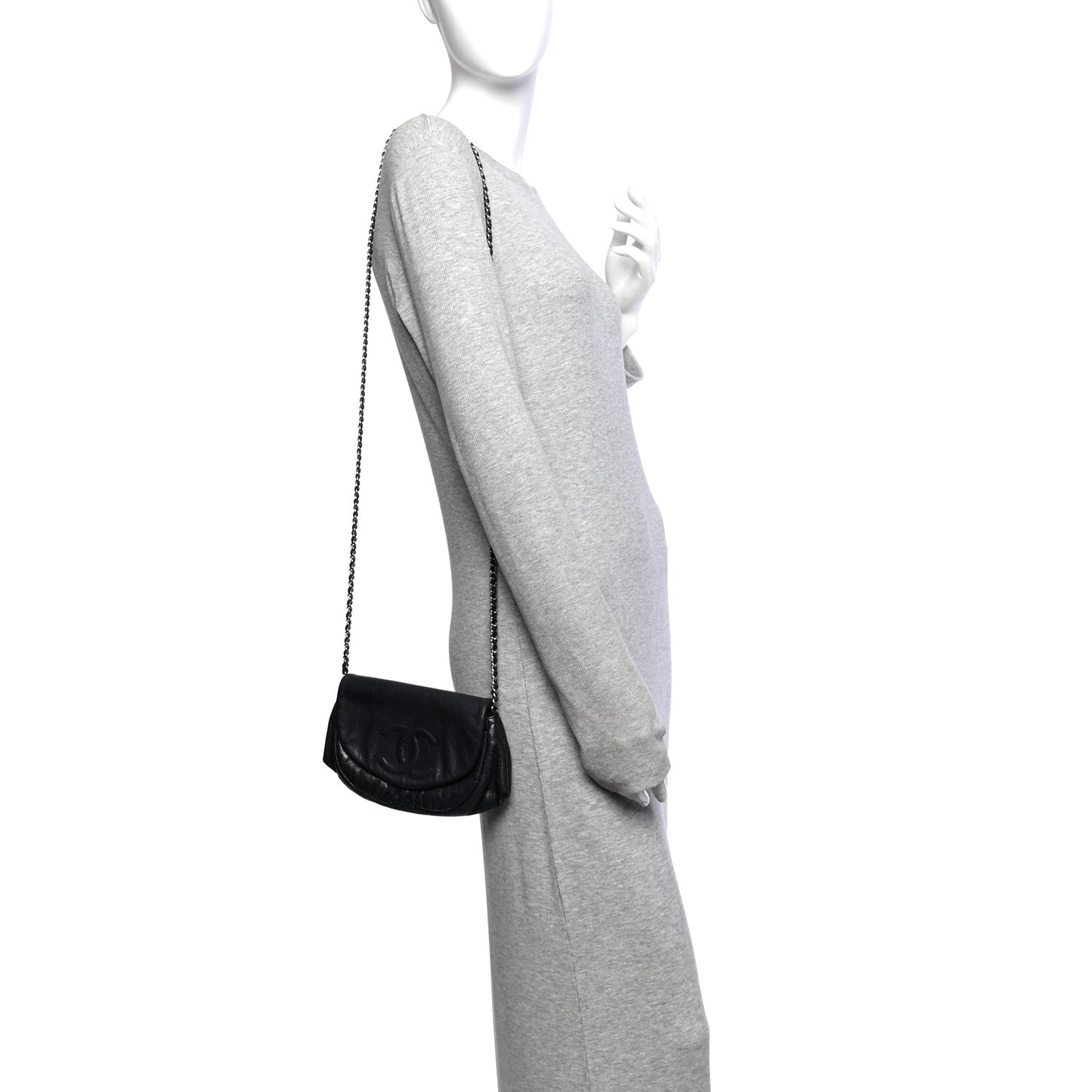 Caviar Half Moon Wallet On Chain WOC Black