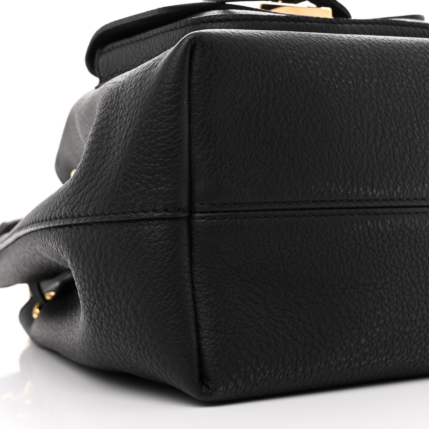 Louis Vuitton Calfskin Lockme Bucket MM Black 8 of 9