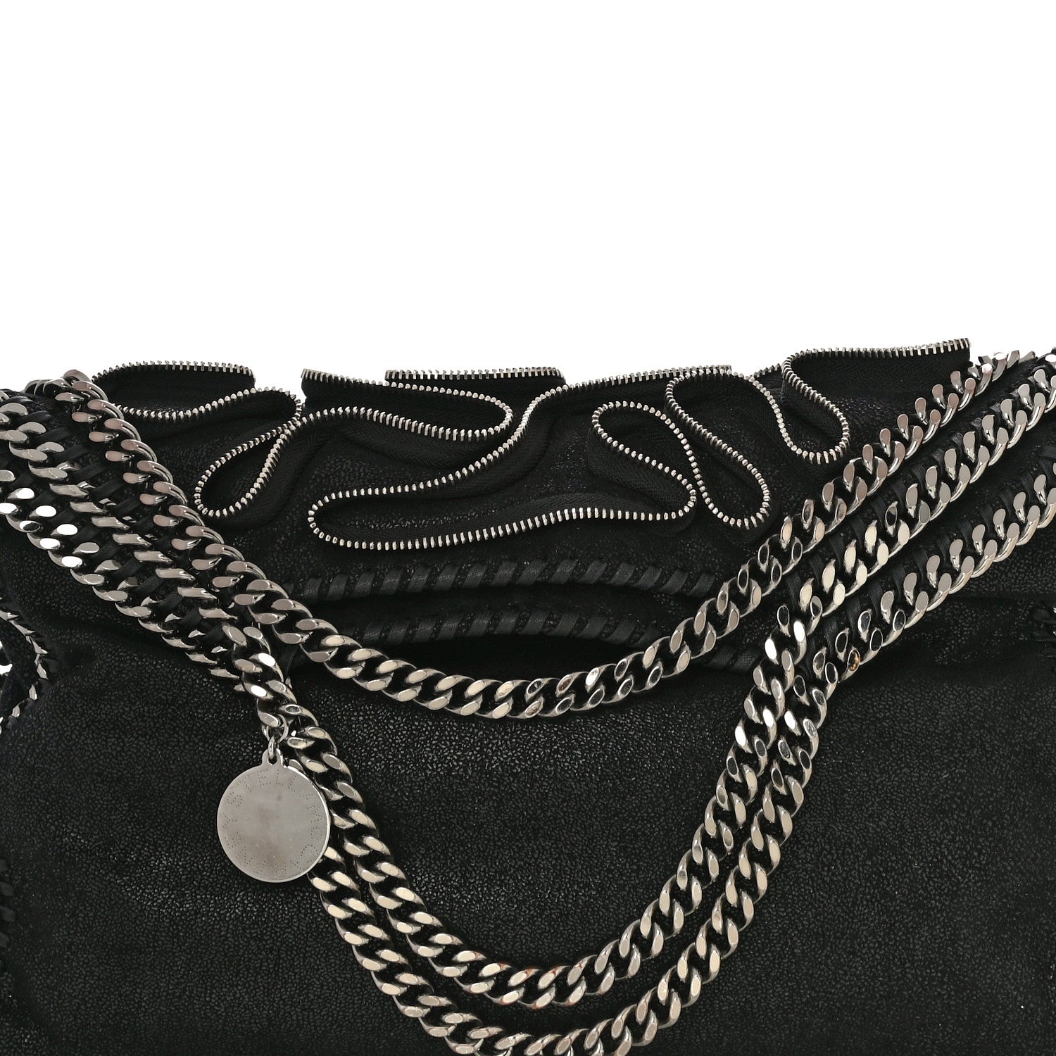 Stella McCartney Shaggy Deer Falabella Zipper Tote Black 8 of 11