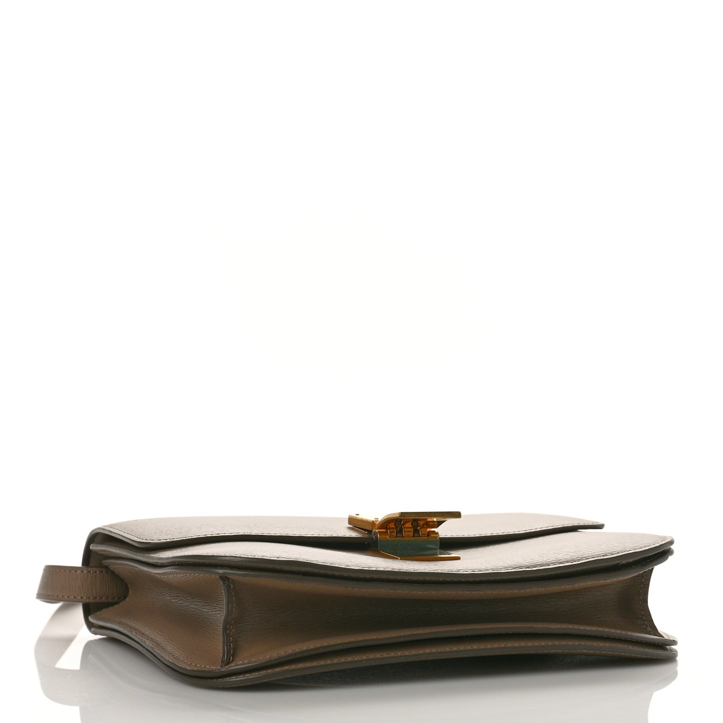 Liege Calfskin Medium Classic Box Flap Bag Taupe