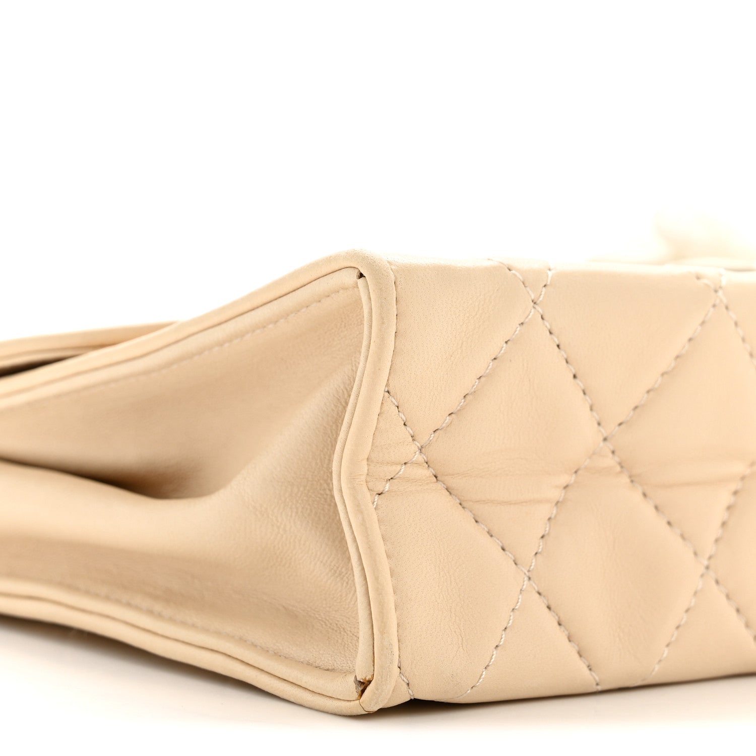 Chanel Lambskin Quilted Mini Camellia Flap Beige 10 of 15