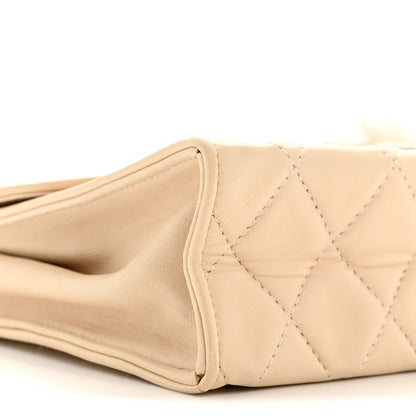 Chanel Lambskin Quilted Mini Camellia Flap Beige 10 of 15