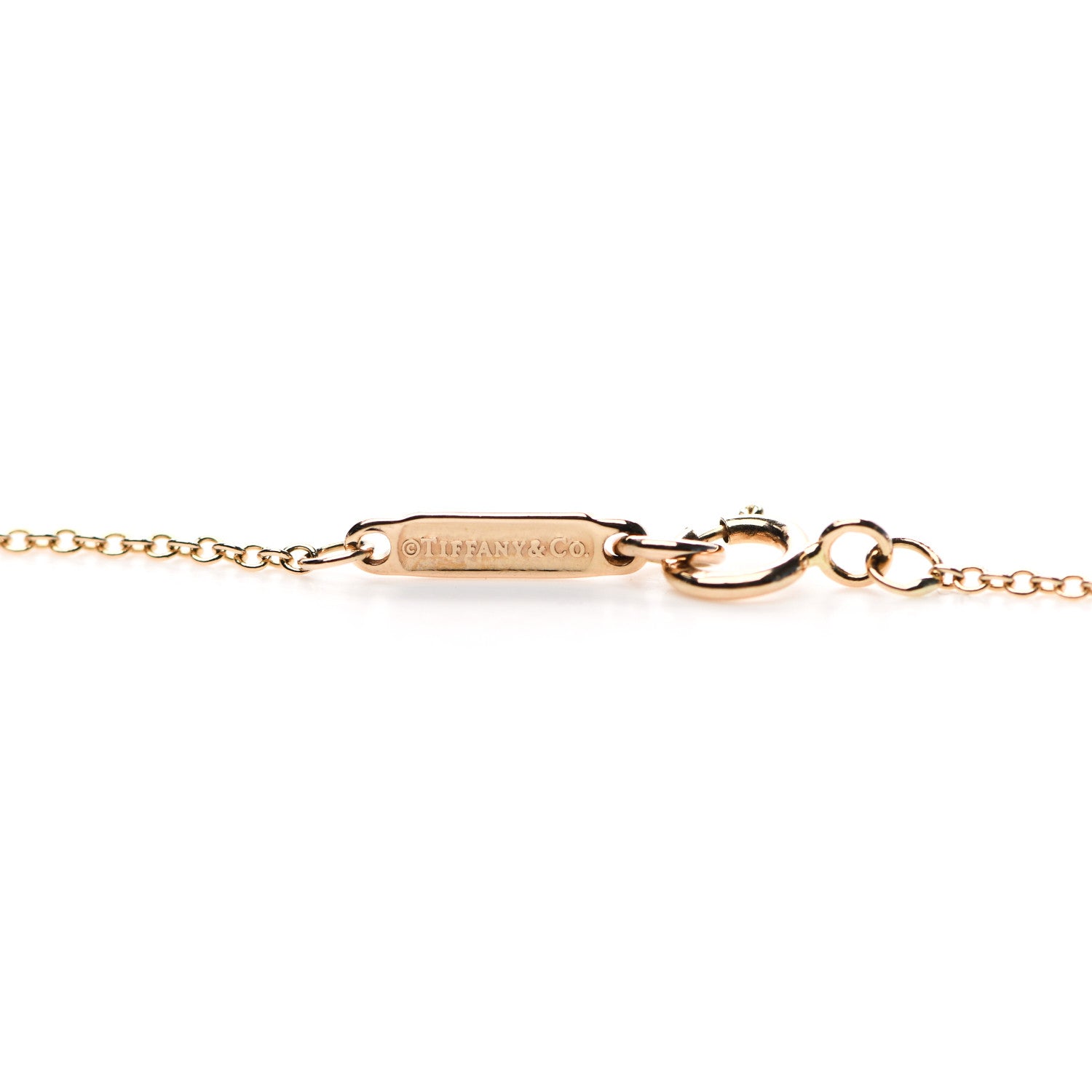 Tiffany 18K Rose Gold Diamond 1837 Circle Pendant Necklace 4 of 6