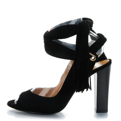 Hermes Suede Niagara Pumps 38 Black 1 of 7