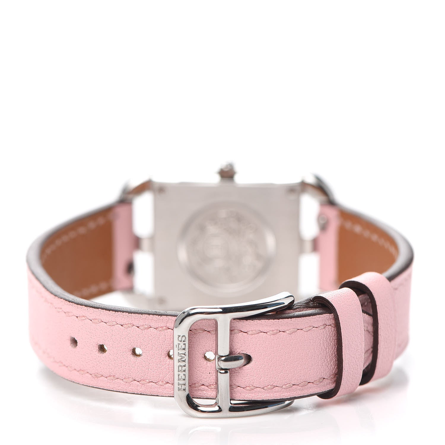 Hermes Stainless Steel Swift Diamond Pink Sapphire Mother of Pearl 23mm Cape Cod Quartz Watch Rose Sakura 3 of 5