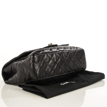 Chanel Washed Lambskin Quilted Jumbo Hybrid Reissue Flap Black 4 of 8