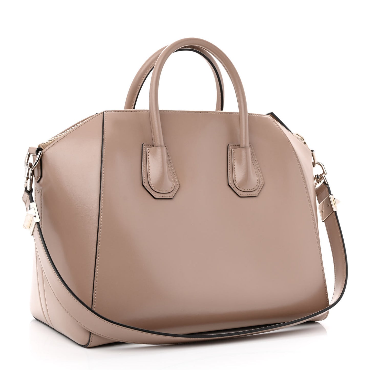 Shiny Lord Calfskin Medium Antigona Taupe