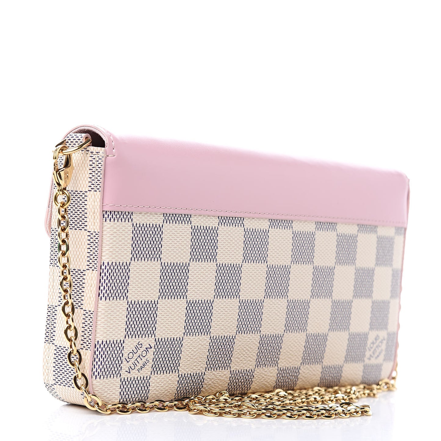 Damier Azur Calfskin Pochette Felicie Eau de Rose