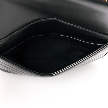 Saint Laurent Lambskin Matelasse Chevron Monogram Small Sulpice Bag Black 6 of 14