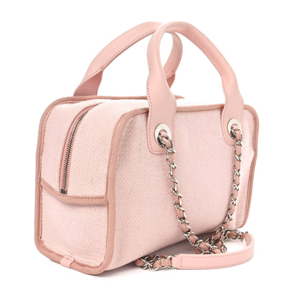 Chanel Canvas Deauville Small Bowling Bag Light Pink 2 of 11