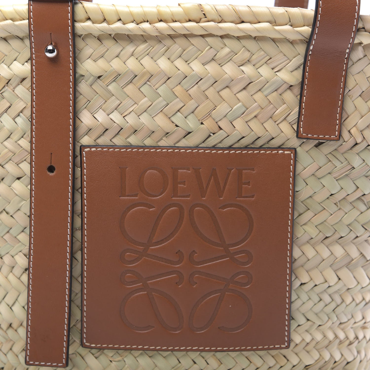Loewe Raffia Basket Tote Bag Natural Tan 11 of 11