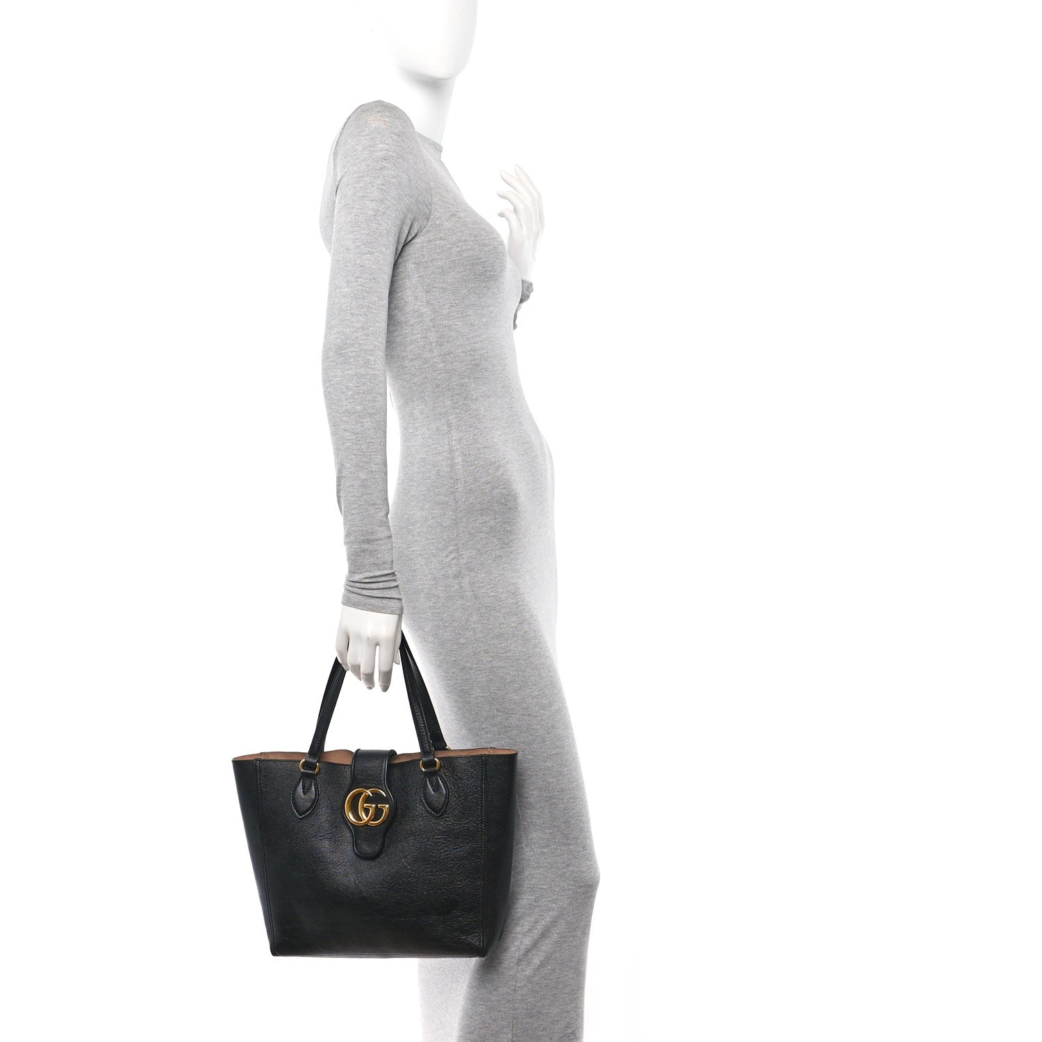 Gucci New Sakai Calfskin Lux Small Dahlia Tote Black 2 of 12