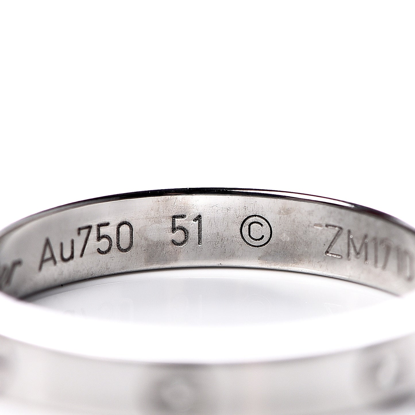 18K White Gold Diamond Ceramic LOVE Ring Set 51 5.75