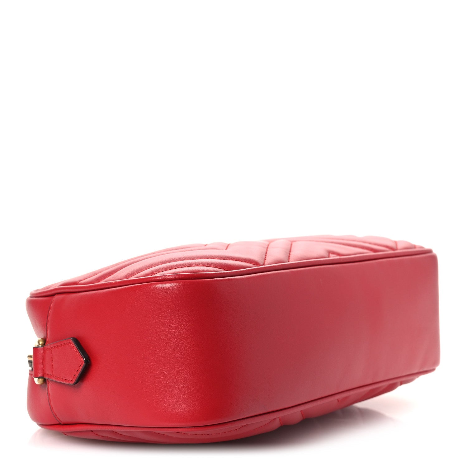 Gucci Calfskin Matelasse Small GG Marmont Chain Shoulder Bag Hibiscus Red 4 of 10