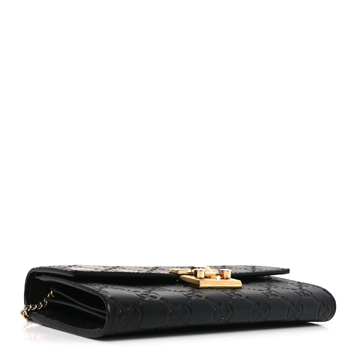 Gucci Guccissima Padlock Chain Wallet Black 6 of 20